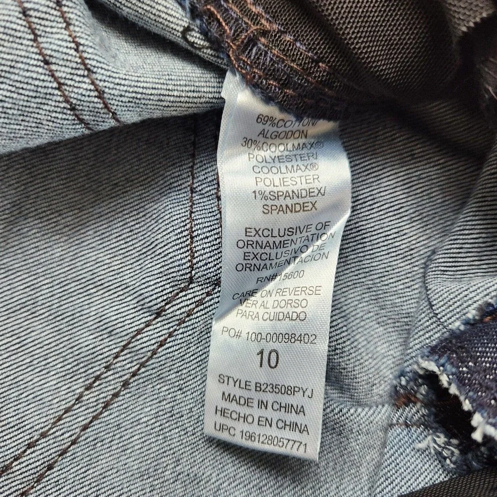 Democracy Absolution Jeans Dark Wash Distressed Stretch Denim Pants Size 10 - Picture 13 of 14